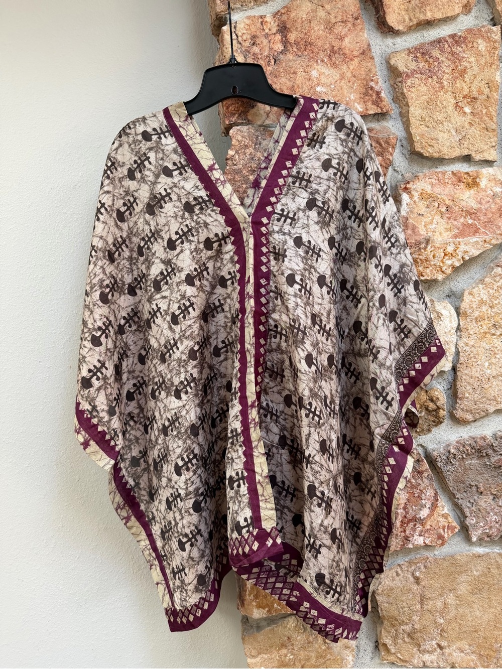NWT Jaded Gypsy Sari Pancho Top